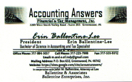 Accounting Answers Tax Specialist